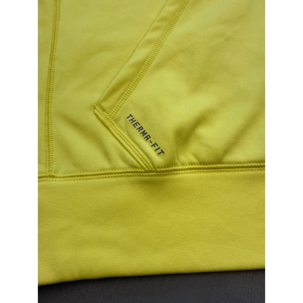 NIKE Therma-Fit Pullover Hoodie Mens M Tennis‎ Ball Neon Yellow Sweatshirt